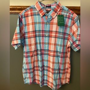 Rye by Hawker Rye Men's Auburndale SeersuckerTALL MT Medium ss button down